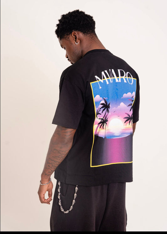 MVARO PALM BEACH TEE - Black