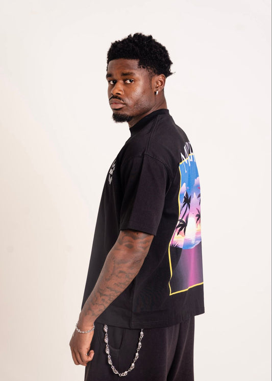 MVARO PALM BEACH TEE - Black